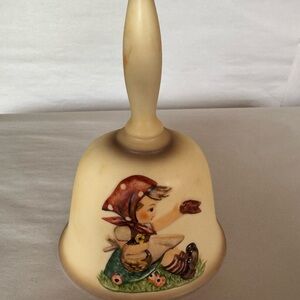 Hummel Cream and Red Child Design Bell